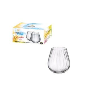 Szklanki do drinków whisky 2x380 ml COLUMBA OPTIC - obrazek 2