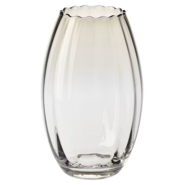 FWAC991023502041Krosno-Szary-wazon-ryflowany-23,5-cm