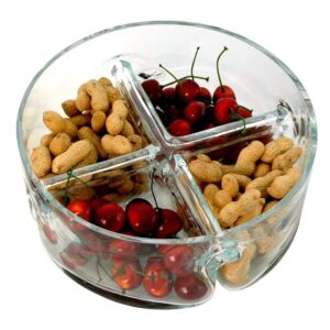 Salaterka dzielona na 4 części na przekąski 23 cm - obrazek 2