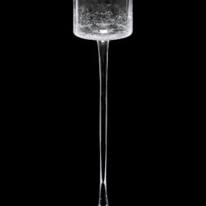 Świecznik na nodze szklany 40x6,5 cm KRAKLA - obrazek 2