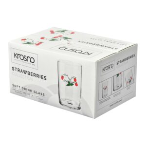 Szklanki do herbaty " poziomka " PRL 250 ml - obrazek 4