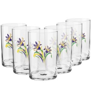 Szklanki zdobione do herbaty "irys" PRL 250 ml - obrazek 1