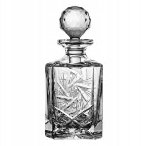 Karafka kwadratowa kryształowa Julia  – szlif młynek - obrazek 1