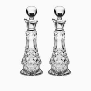 Zestaw kryształowych karafek oliwa olej set 2 szt. - obrazek 1
