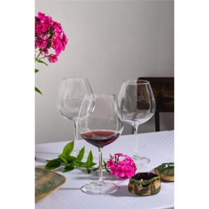 Eleganckie kieliszki do czerwonego wina 650 ml – zestaw 3 sztuki - obrazek 2