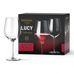 BOHEMIA LUCY – Kieliszki do Czerwonego Wina 600 ml, Komplet 6 sztuk - obrazek 1