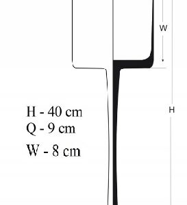 Świecznik na nodze szklany 40 cm - obrazek 3