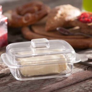 Szklana maselnica z pokrywką 16,3x11,1x8 cm NINA Jasło - obrazek 4