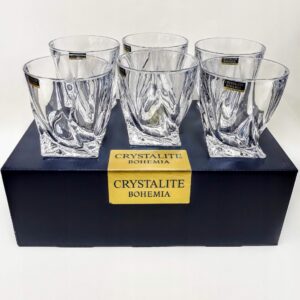 Kieliszki kryształowe do wódki 6×55 ml QUADRO - obrazek 2