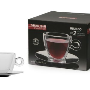 Filiżanki termiczne do kawy + spodek 2x300 ml LUIGI BORMIOLI - obrazek 2