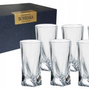 Kieliszki kryształowe do likieru wódki 6x50 ml QUADRO - obrazek 5
