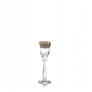 Kieliszki do nalewek 6x60 ml ANGELA ZŁOTO-PLATYNA - obrazek 2