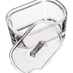 Cukiernica szklana owalna z miejscem na łyżeczkę 12,9cm - obrazek 2