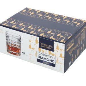 Szklanki kryształowe do whisky 6x230 ml DIAMOND - obrazek 3