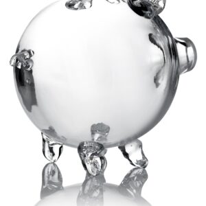 DUŻA SZKLANA SKARBONKA w kształcie świnki - obrazek 3