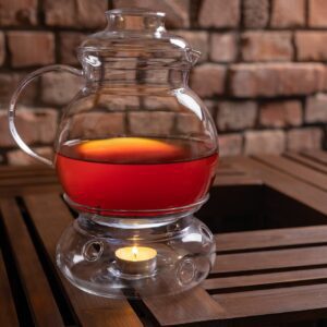 Dzbanek do herbaty i kawy z podgrzewaczem szklany TERMISIL 1,5 l - obrazek 4