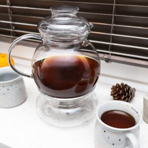 Dzbanek do herbaty i kawy z podgrzewaczem szklany TERMISIL 1,5 l - obrazek 5