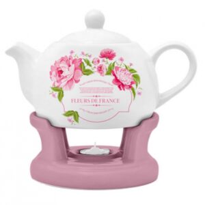 DZBANEK NA PODGRZEWACZU 1L BL-T-39 FLOWERS - obrazek 1