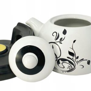 DZBANEK NA PODGRZEWACZU 1L BL-T-42 CZARNY KWIATBS-ZIOŁA - obrazek 2