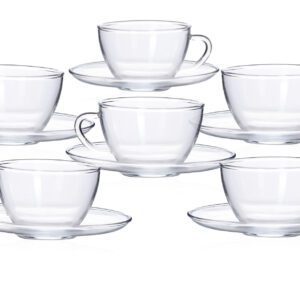 Filiżanki żaroodporne ze spodkiem Classic 6x250ml - obrazek 2