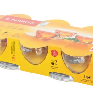 Filiżanki żaroodporne ze spodkiem Classic 6x250ml - obrazek 1