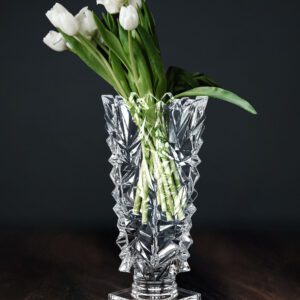 Wazon kryształowy na nodze 380 mm GLACIER - obrazek 3