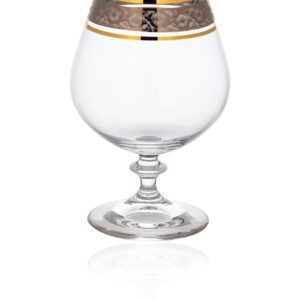 Kieliszki do koniaku 6x400 ml ANGELA ZŁOTO-PLATYNA - obrazek 3