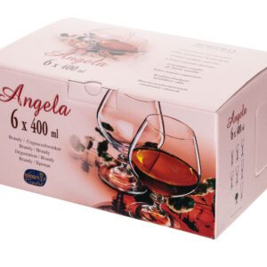 Kieliszki do koniaku 6x400 ml ANGELA ZŁOTO-PLATYNA - obrazek 5