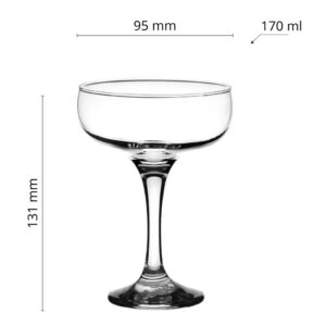 Kieliszki do Szampana płaskie 6x170 ml MISKET - obrazek 6