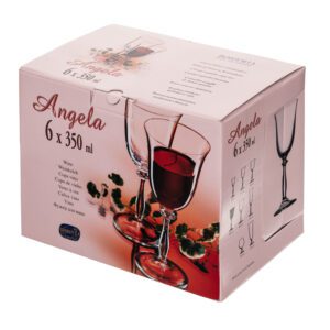 Kieliszki do wina 6x350 ml ANGELA ZŁOTO-PLATYNA - obrazek 4