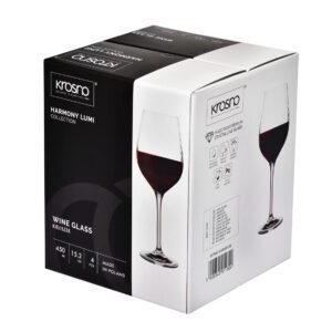 Kieliszki do wina czerwonego z optykiem 4x450 ml Harmony LUMI - obrazek 5