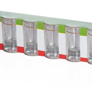 KIELISZKI DO WÓDKI ZESTAW 6SZT  25ML ZŁ PASEK - obrazek 4