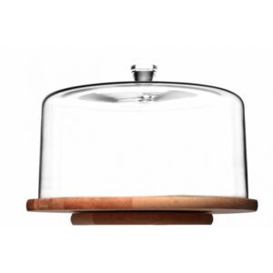 Klosz z drewnianą paterą obrotową Glamour Ø 33 cm - obrazek 1