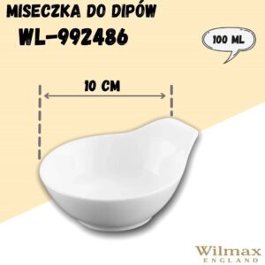 Miseczka do dipów 10,5 cm, 100 ml porcelana Wilmax - obrazek 3