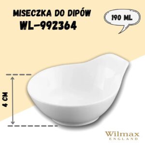 Miseczka do dipów 12,5 cm, 190 ml porcelana Wilmax - obrazek 2