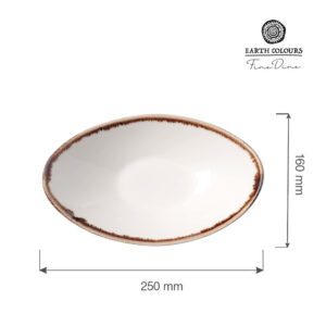 Miska 25 cm Salaterka Łódka Vanilla - obrazek 3