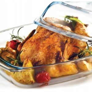 Naczynie 4,1 l żaroodporne prostokątne z pokrywą - obrazek 2