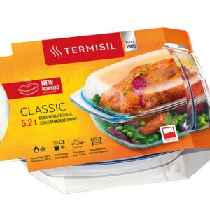 Naczynie 5,2 l żaroodporne prostokątne z pokrywą - obrazek 1