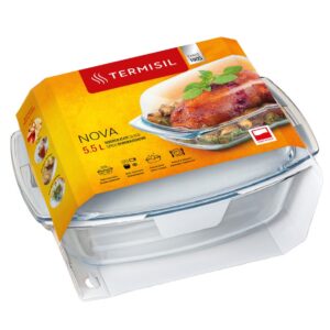 Naczynie 5,5 l żaroodporne prostokątne z pokrywą - obrazek 1