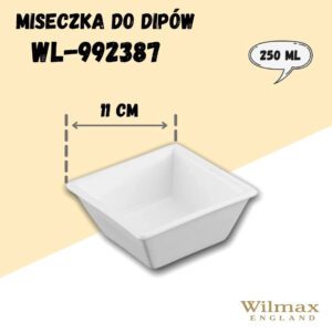 Naczynie do dipów 11x11x4,5cm 250ml porcelana - obrazek 3
