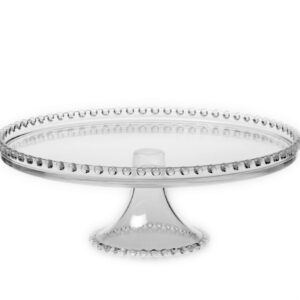 Patera na ciasto i tort szklana na nóżce 32cm.KULECZKI góra - obrazek 1