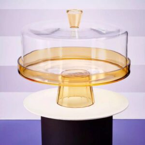 Patera z kloszem Sakred by Karim Rashid - amber Ø 32 cm - obrazek 3