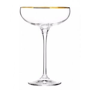 Kieliszki płaskie do szampana 6x240 ml Harmony Gold - obrazek 3