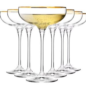 Kieliszki płaskie do szampana 6x240 ml Harmony Gold - obrazek 1