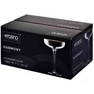 Kieliszki płaskie do szampana 6x240 ml Harmony Gold - obrazek 6