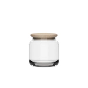 Pojemnik szklany 500 ml z drewnianą pokrywką ECO - obrazek 3