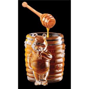 Pojemnik na miód z pszczółką i drewnianym nabierakiem do miodu TEDDY BEAR - obrazek 3