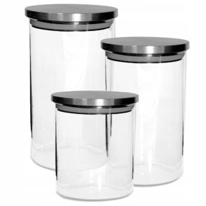 Pojemnik szklany 1000 ml słoik na kawę mąkę cukier - obrazek 3