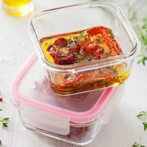 Pojemnik szklany z pokrywą 1000 ml róż FRESCO Lav - obrazek 5