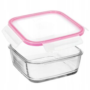 Pojemnik szklany z pokrywą 1000 ml róż FRESCO Lav - obrazek 6